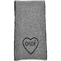 'Chloé Encoeur' wool and cashmere scarf