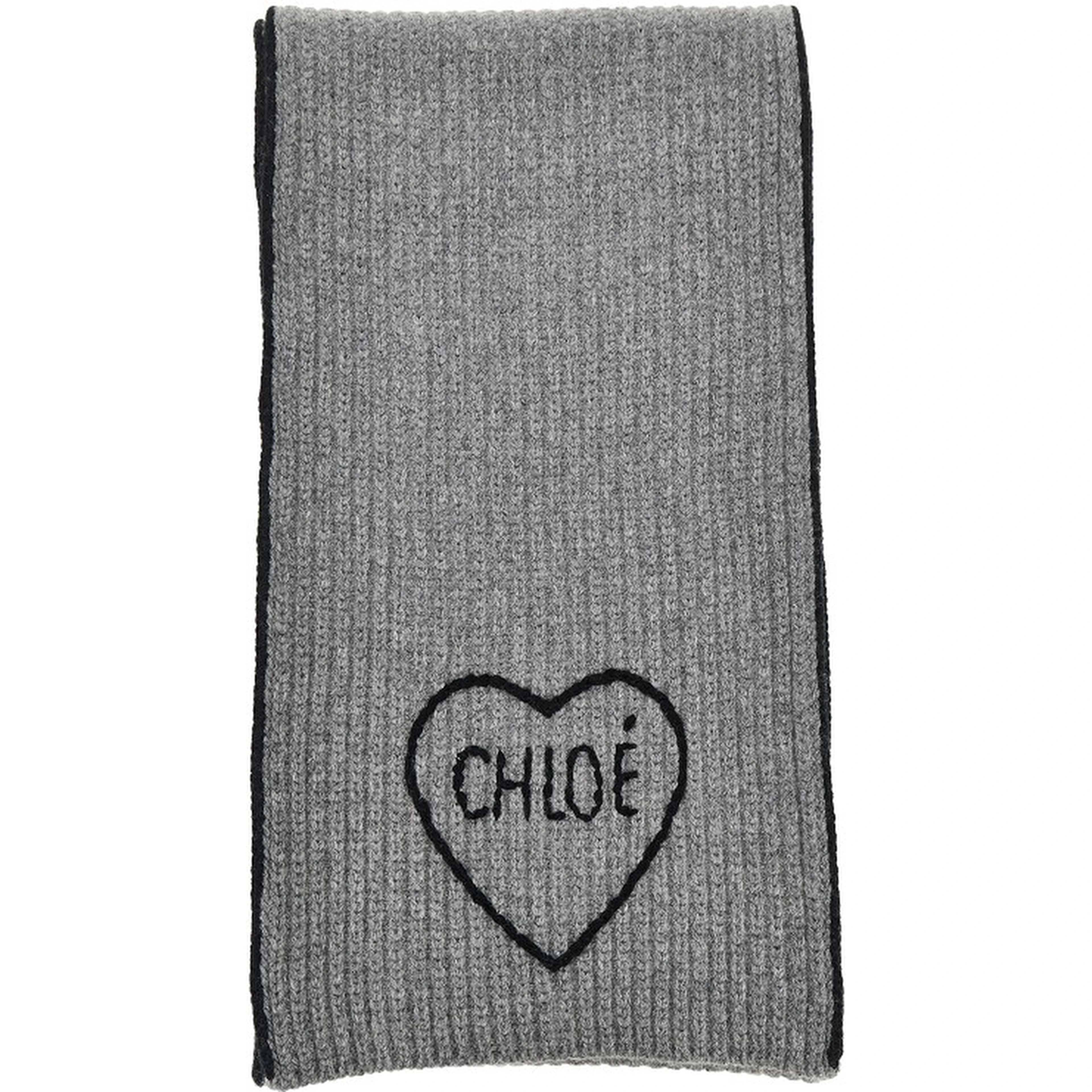 'Chloé Encoeur' wool and cashmere scarf