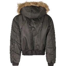 HOODED BOMBER JACKET