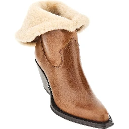'Azelan' leather and shearling boots