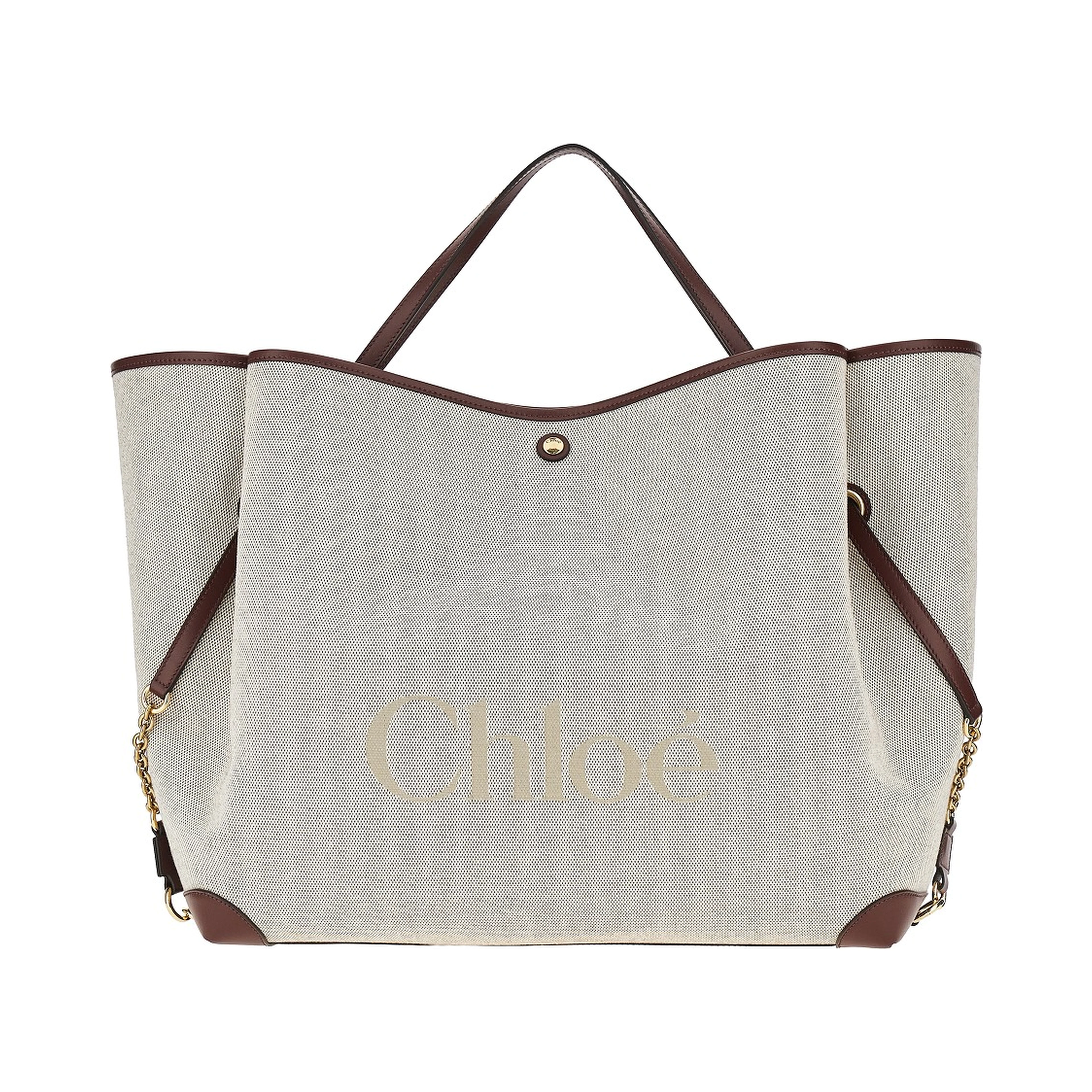Canvas large 'Chloé Clover' shopping bag