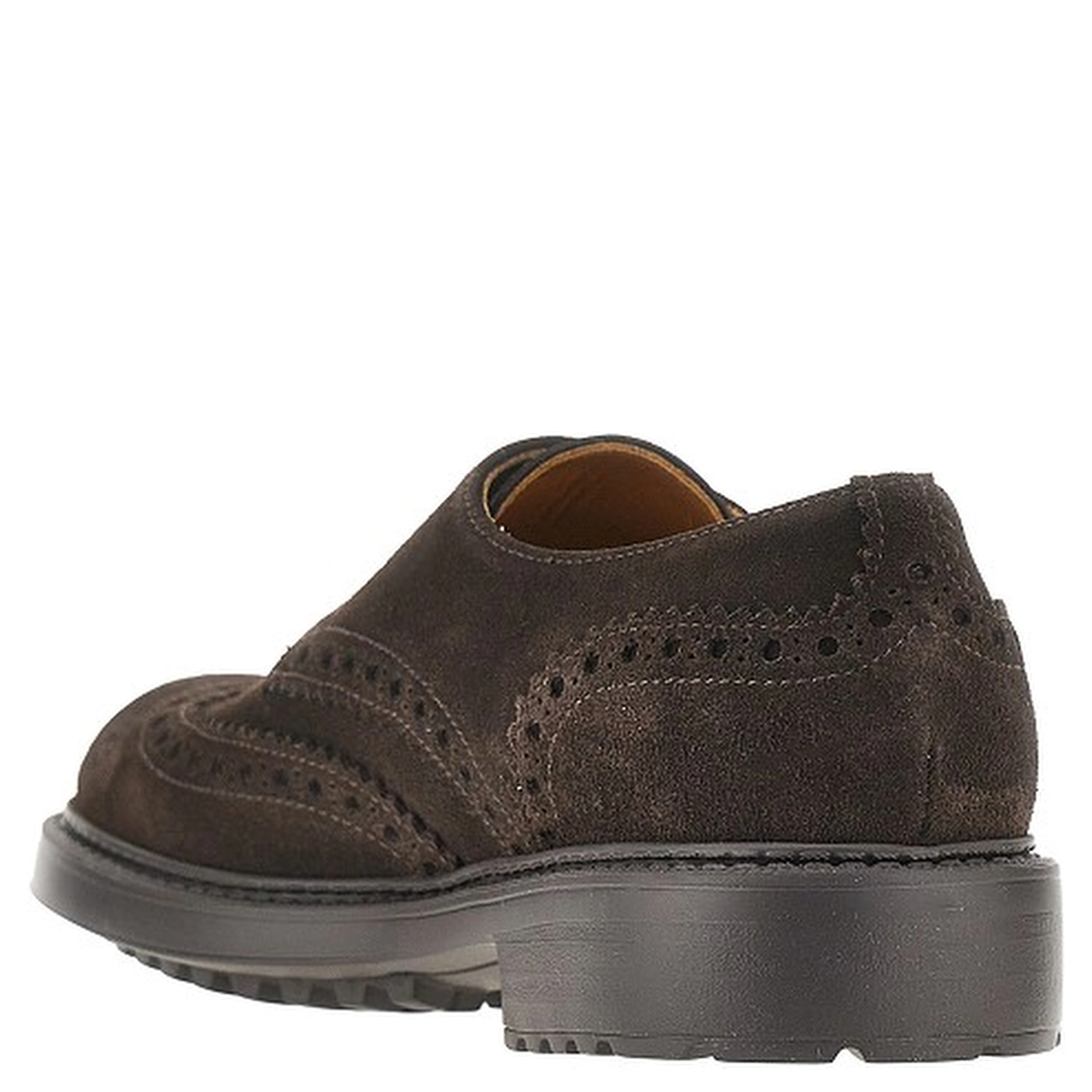 Suede leather double loop shoes