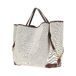 Canvas large 'Chloé Clover' shopping bag
