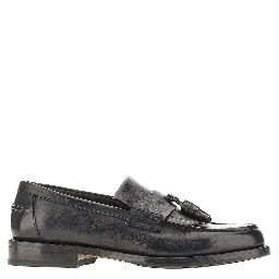 Leather loafers with tassels
