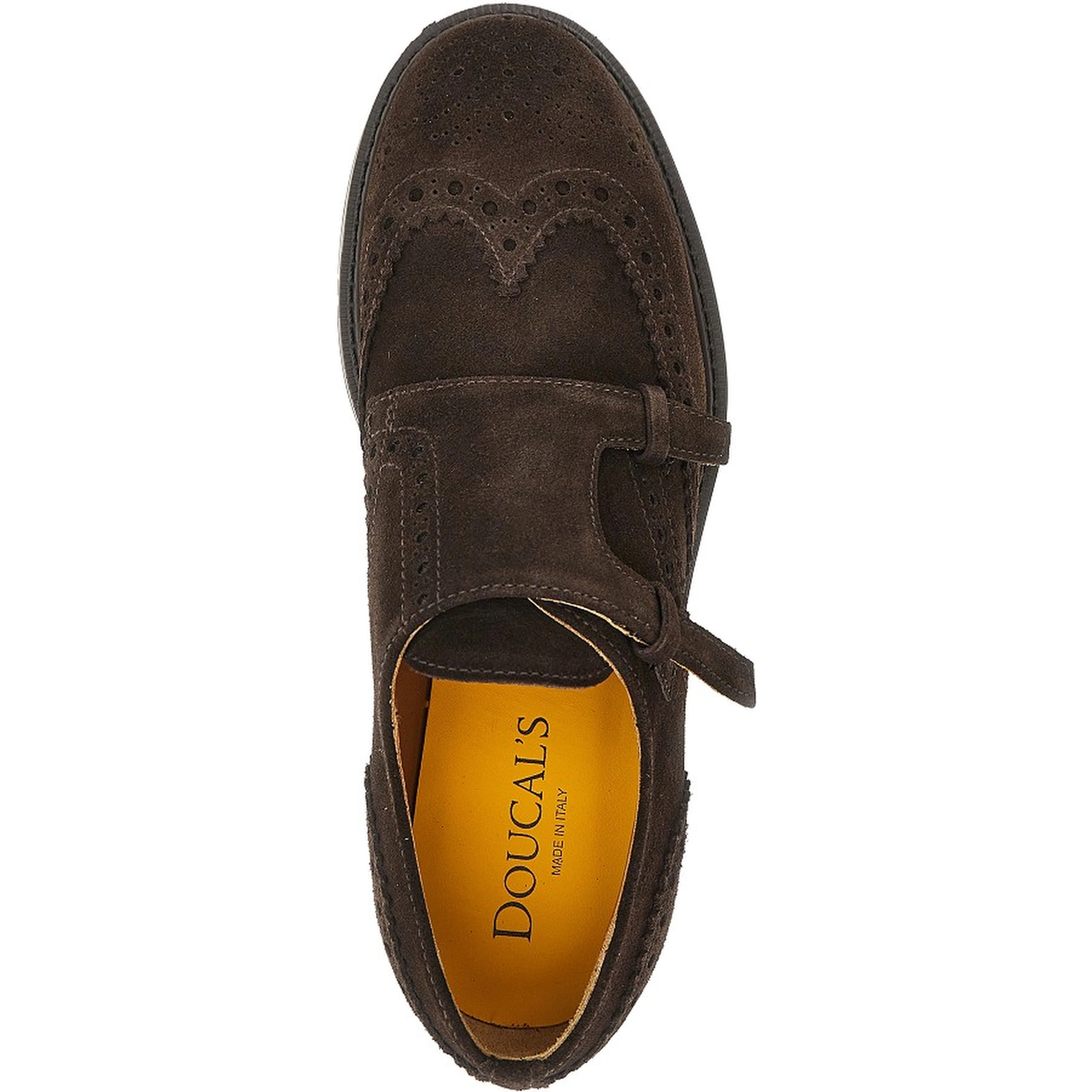 Suede leather double loop shoes