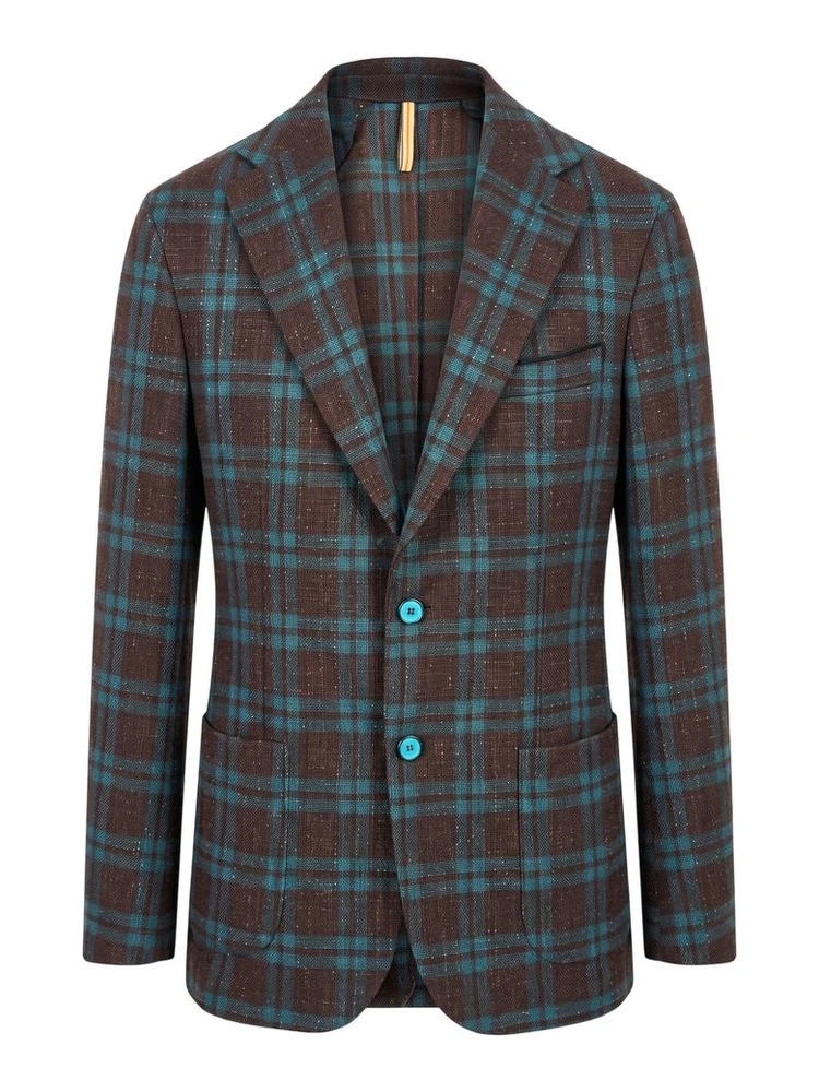 Brown Linen Men's Jacket