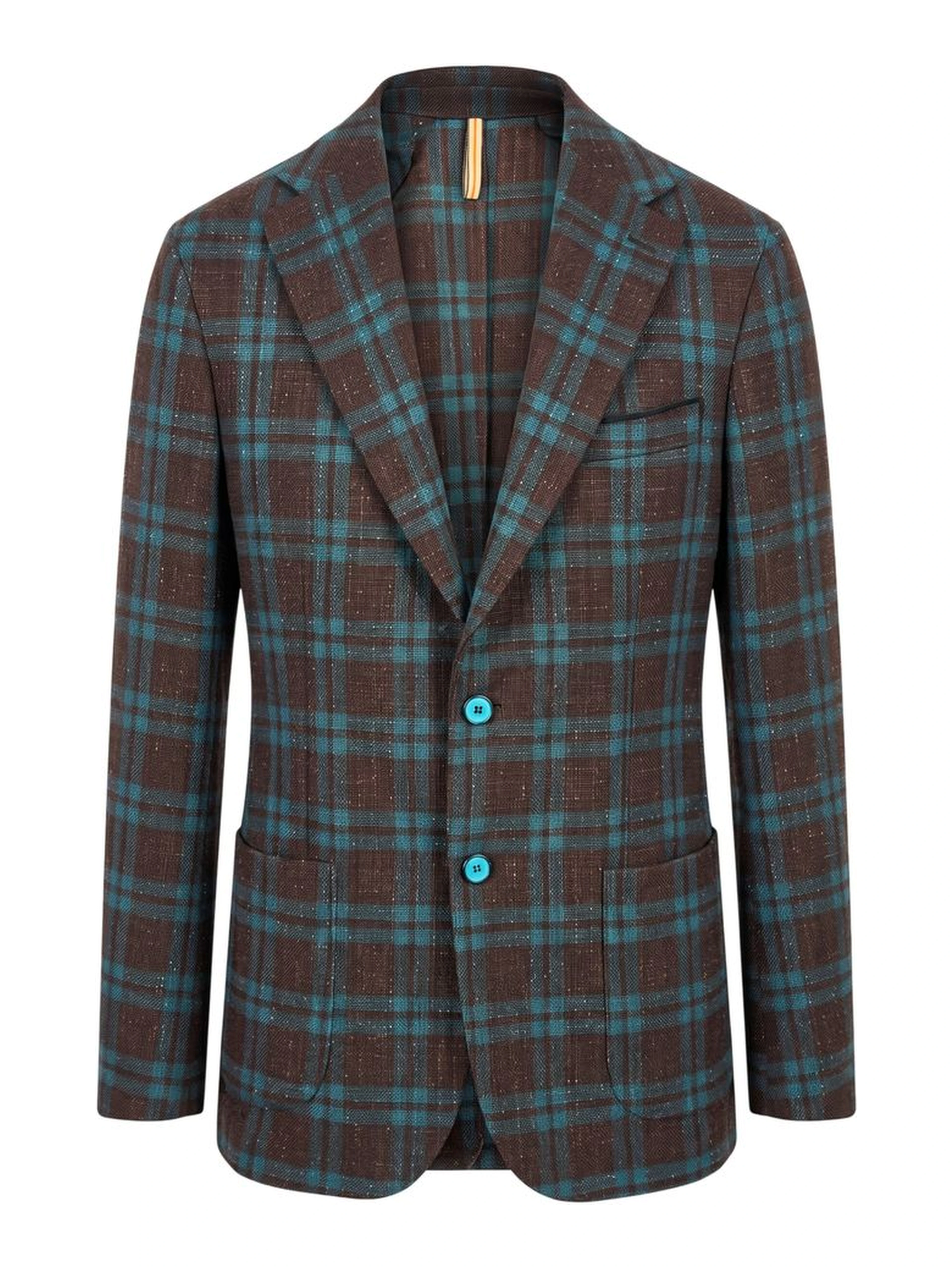 Brown Linen Men's Jacket