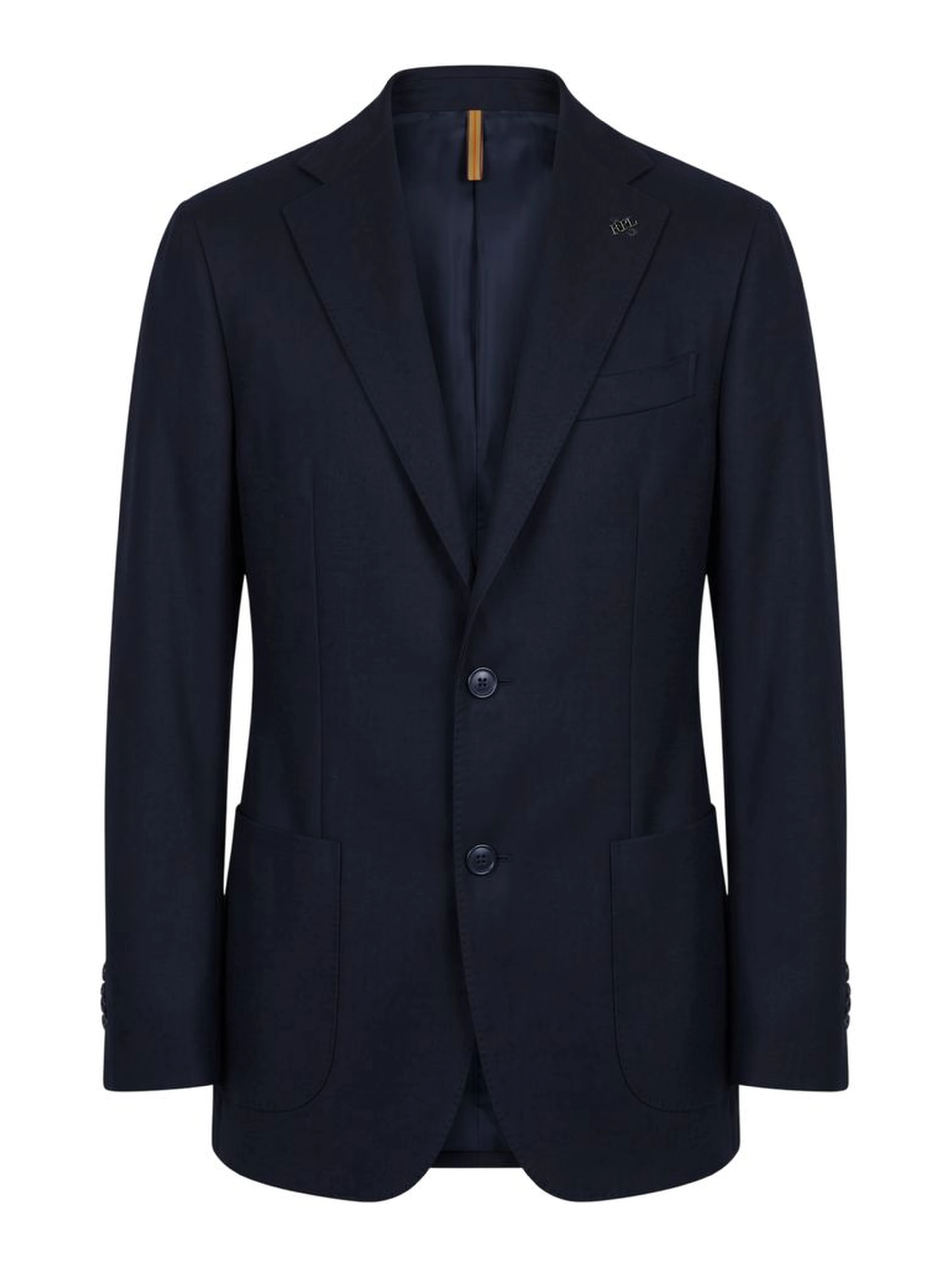 Blue Viscose Men Jacket