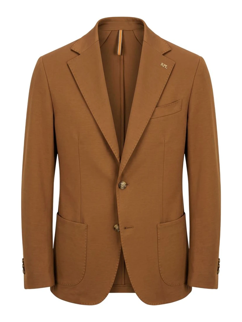 Brown Cotton Men Jacket
