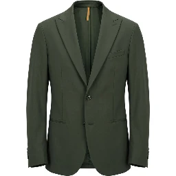 Green Viscose Men's Jacket