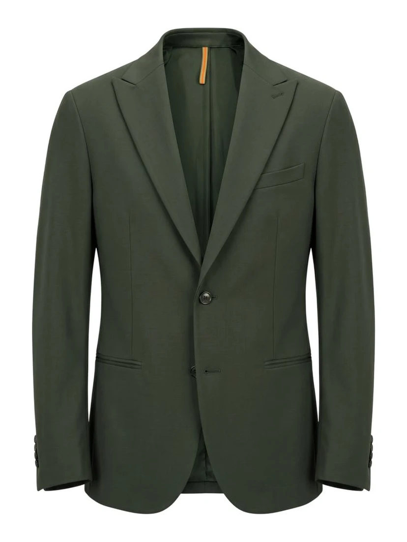 Green Viscose Men's Jacket