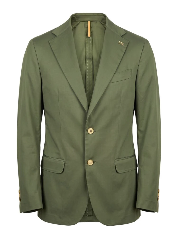 Green Cotton Men Jacket