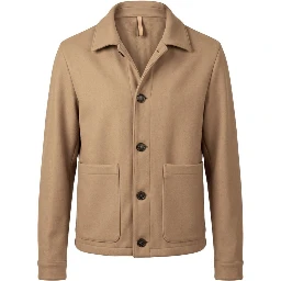 Beige Wool Men's Jacket