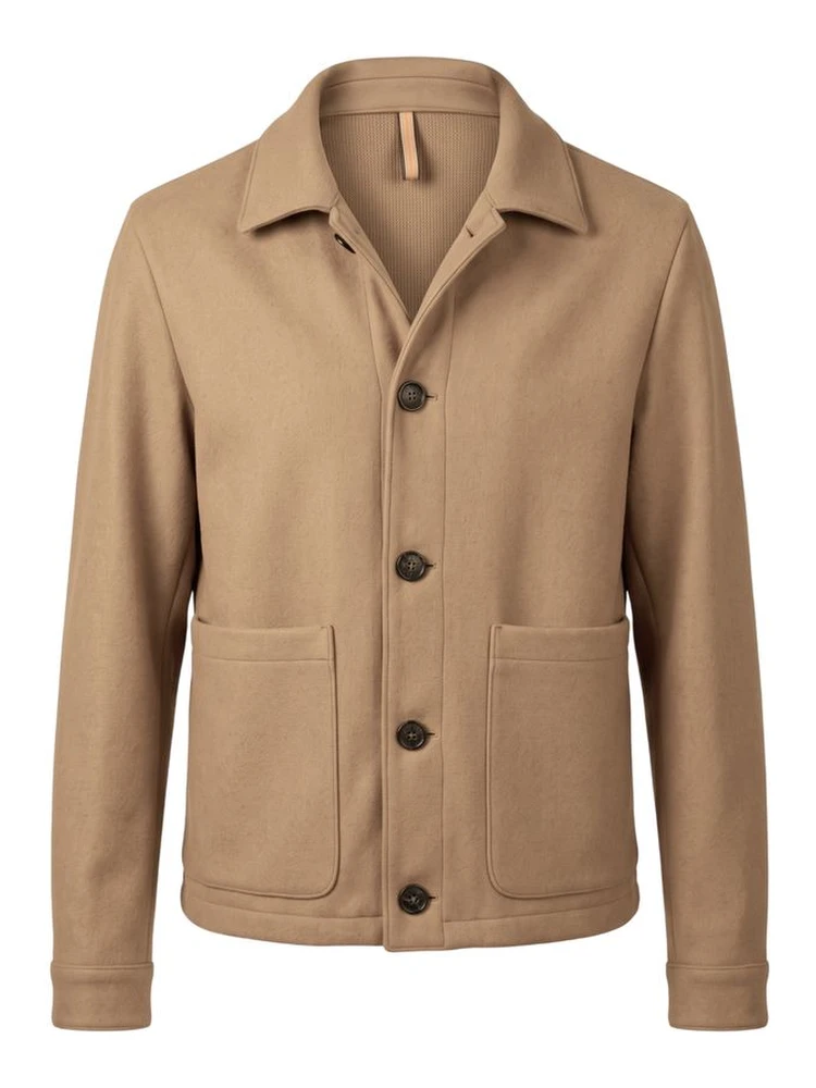 Beige Wool Men's Jacket