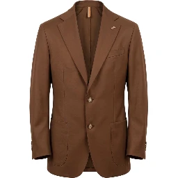 Brown Viscose Men's Jacket