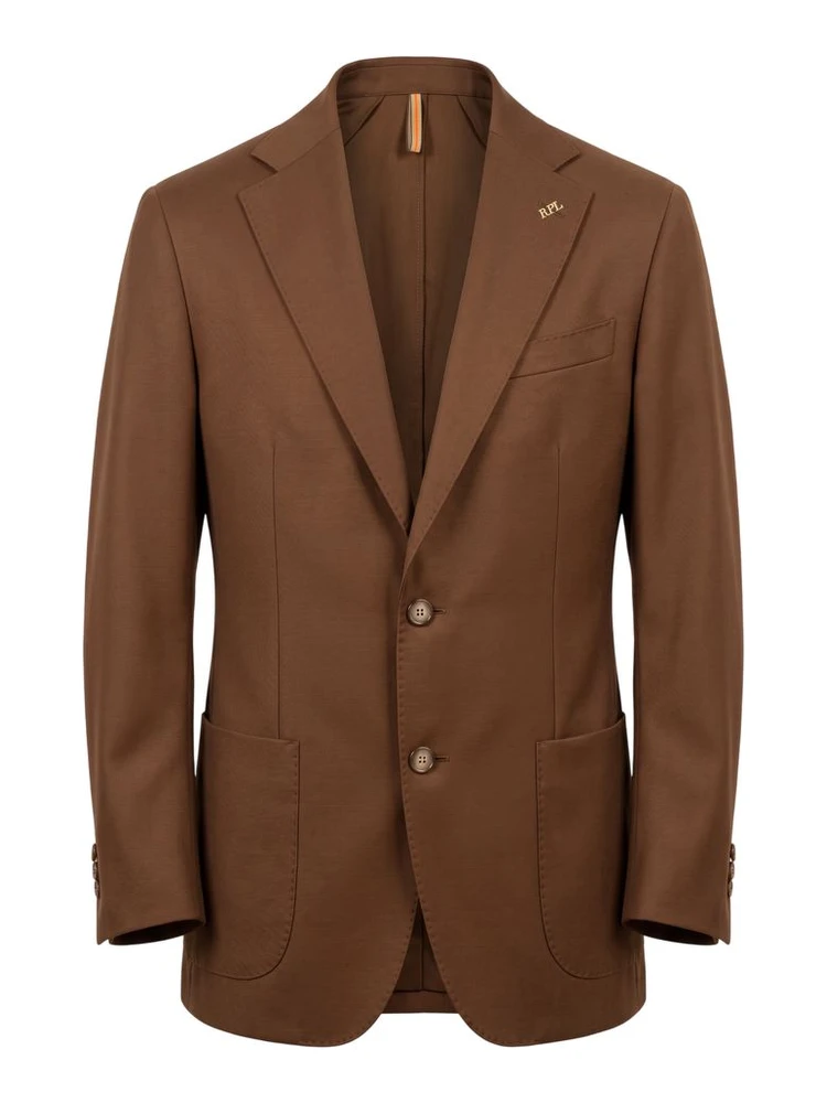 Brown Viscose Men's Jacket