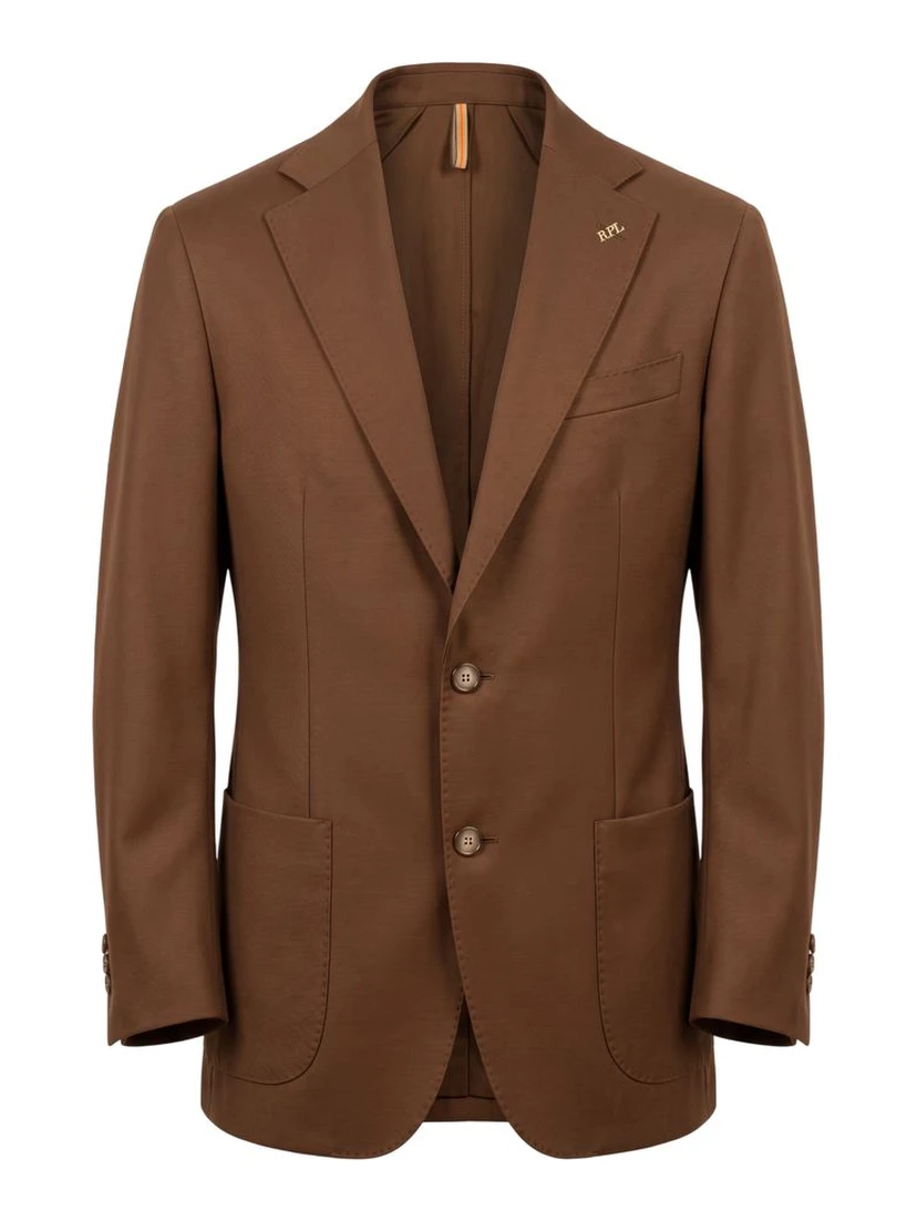 Brown Viscose Men's Jacket