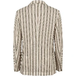 Beige Cotton Men Jacket