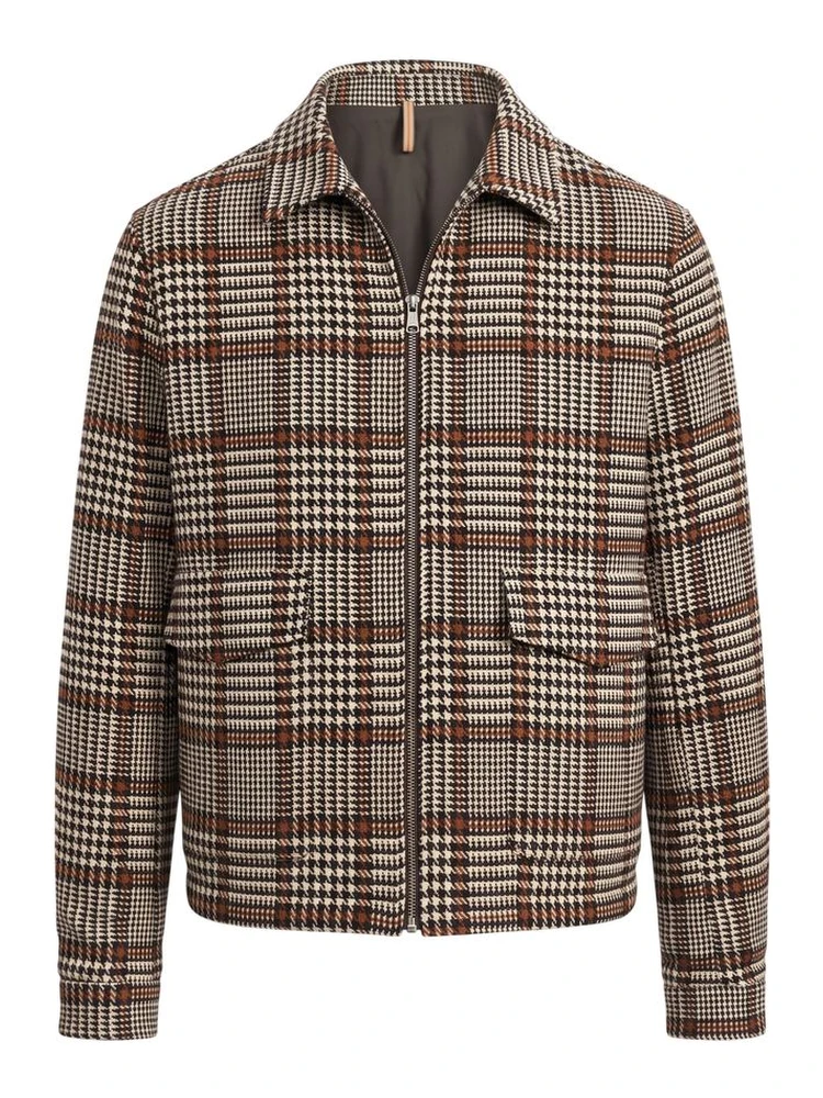 Black Viscose Men Jacket