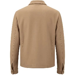 Beige Wool Men's Jacket