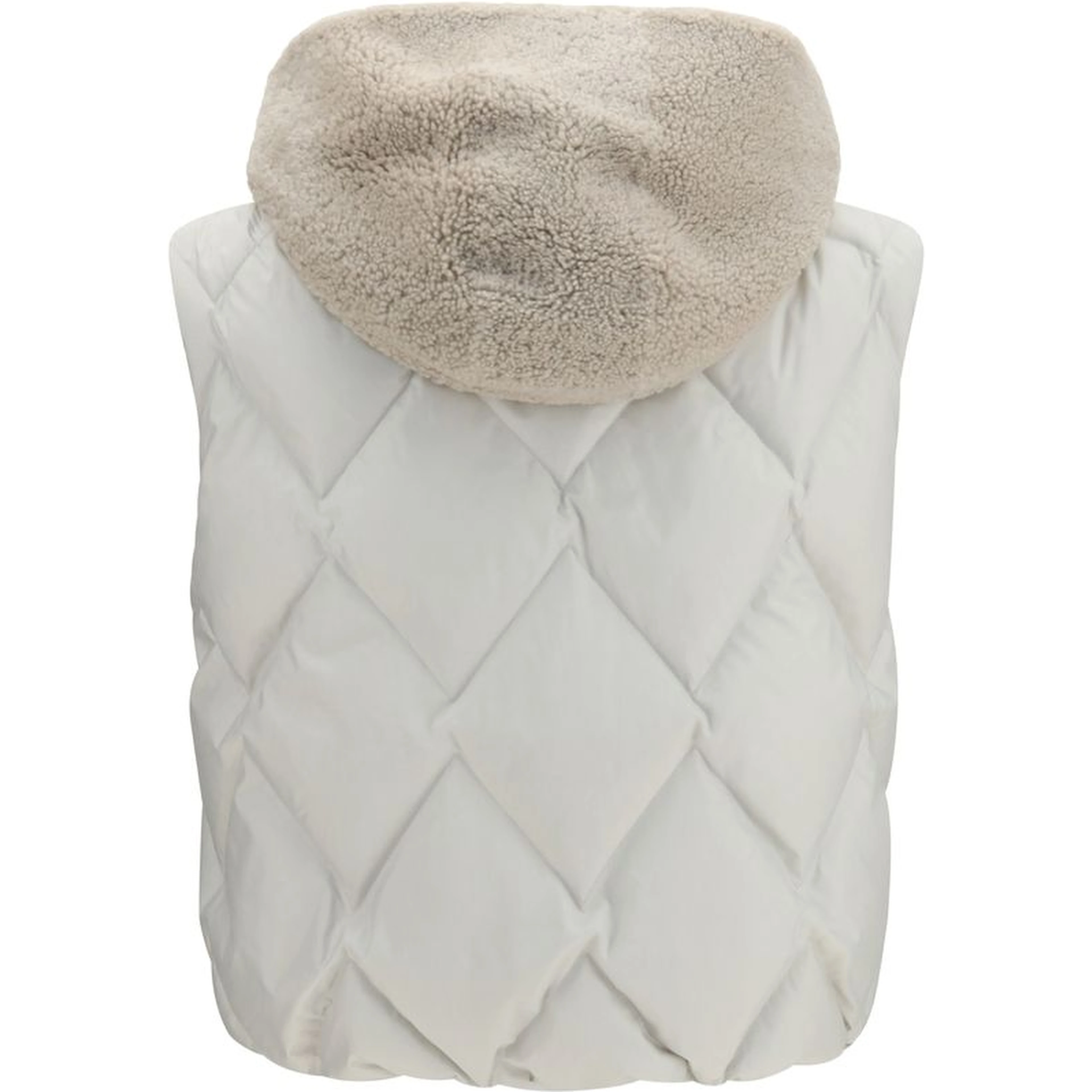 Gray Polyester Sleeveless Jacket