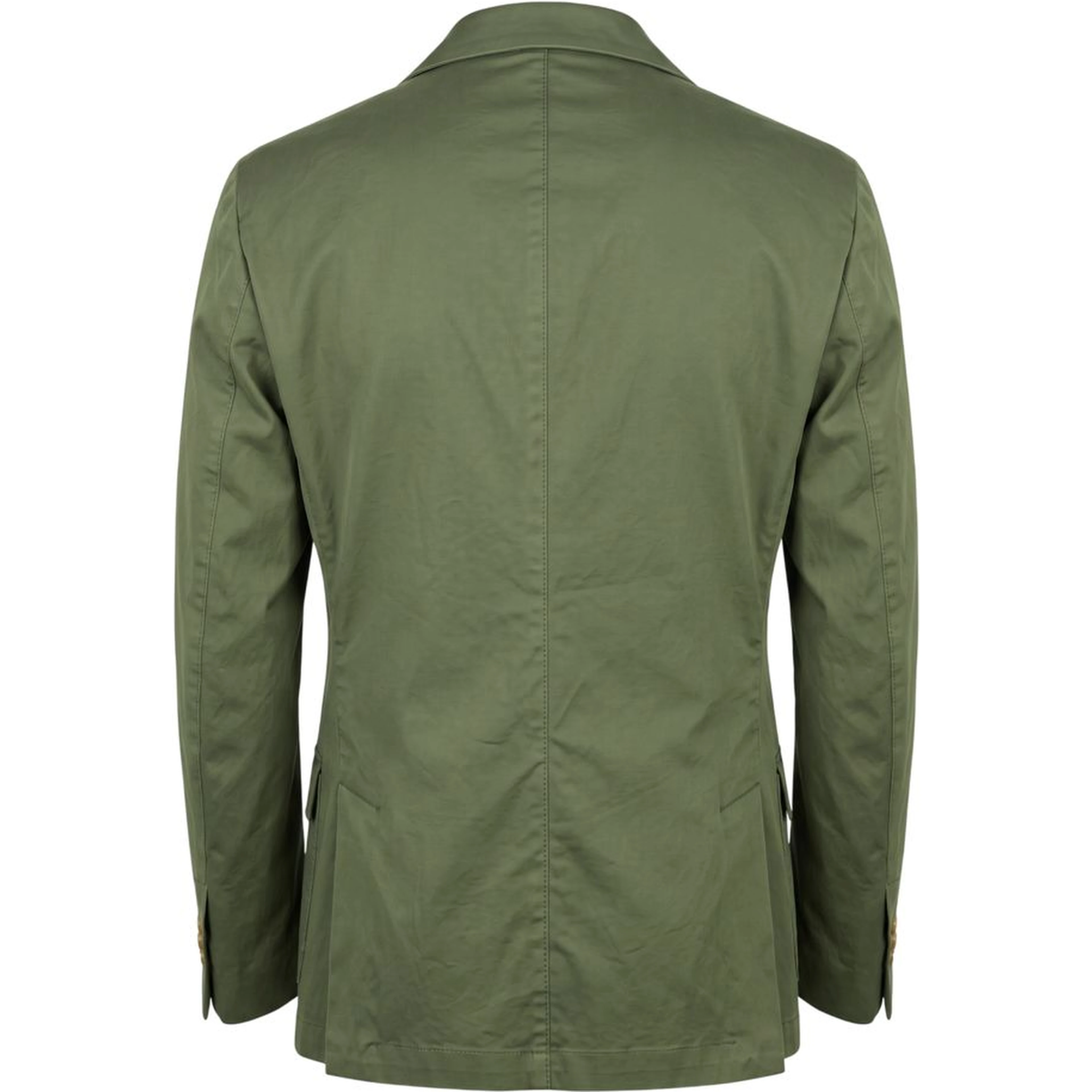 Green Cotton Men Jacket