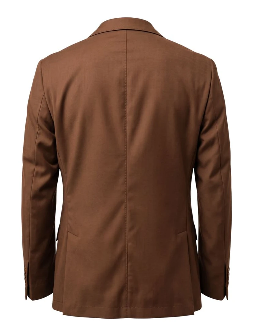 Brown Viscose Men's Jacket