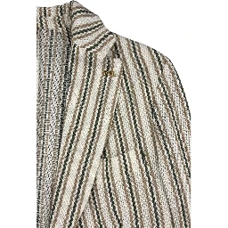 Beige Cotton Men Jacket