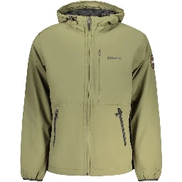Green Polyamide Full-Length Jacket