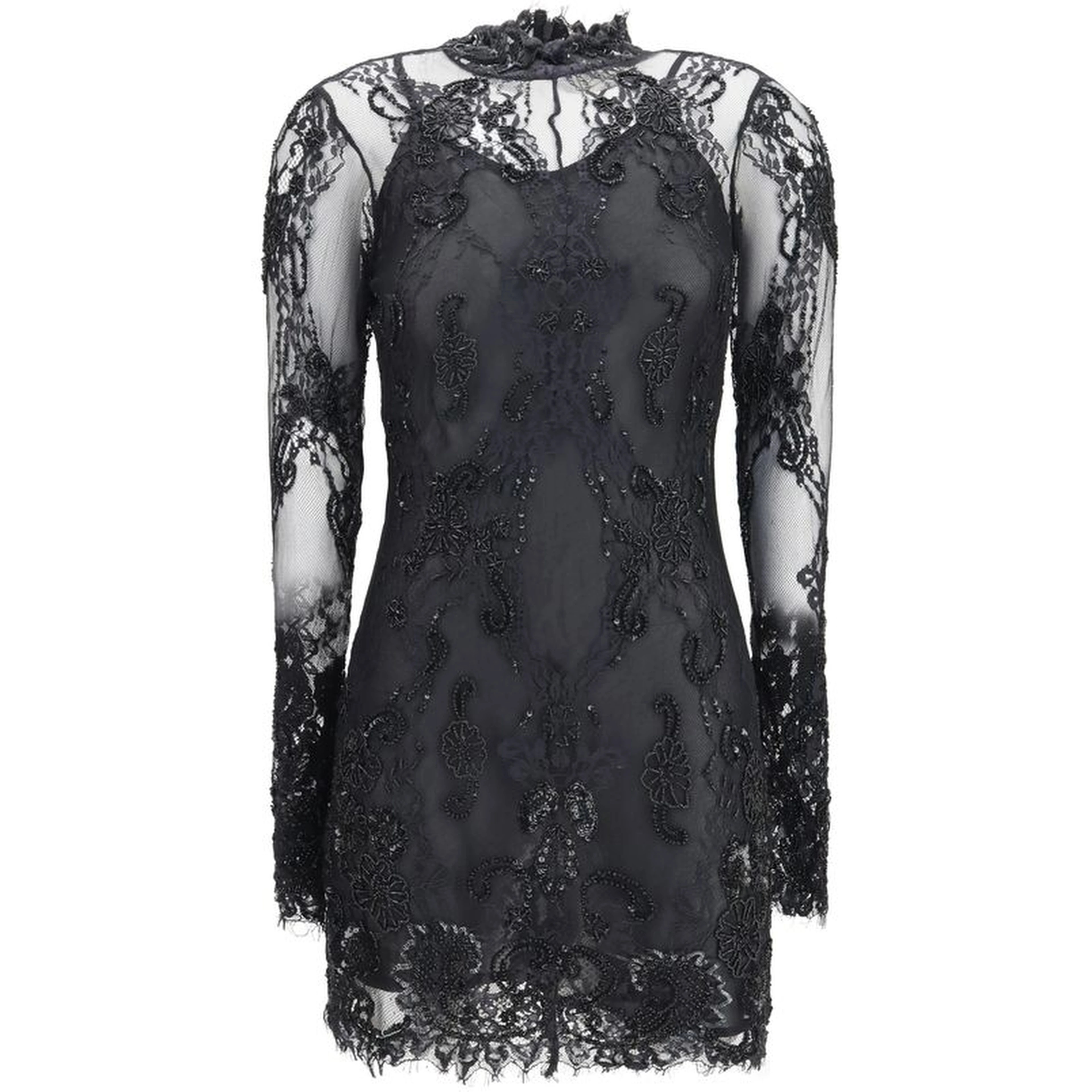 Black Polyamide Cocktail Dress