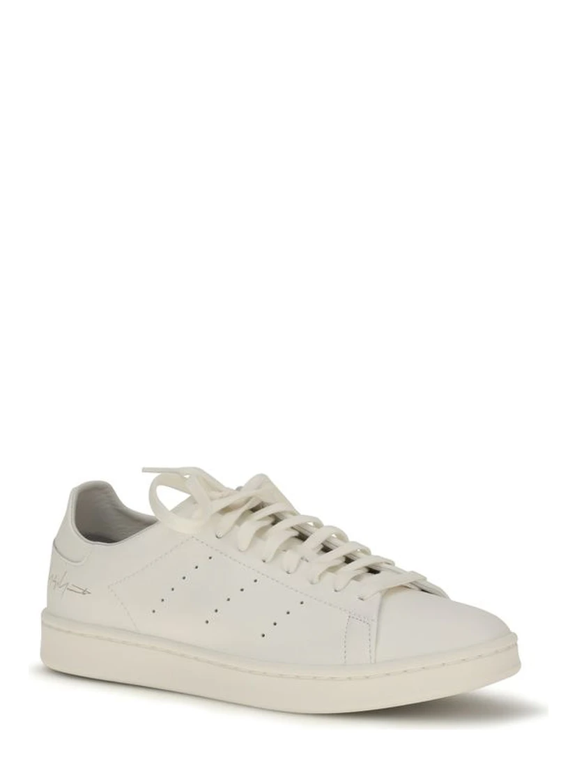 White Calf Leather Bos Taurus Athletic Sneakers