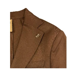 Brown Viscose Men's Jacket