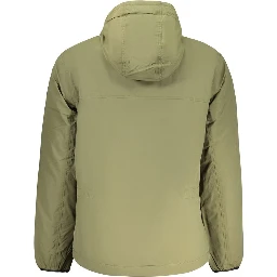 Green Polyamide Full-Length Jacket