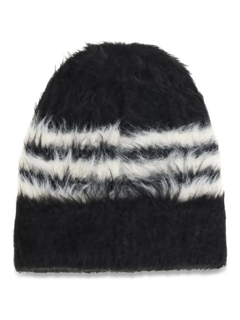 Black Recycled Polyamide Beanie