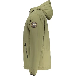 Green Polyamide Full-Length Jacket