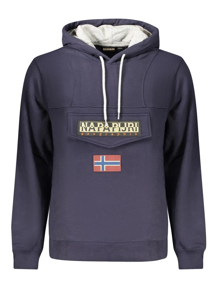 Blue Cotton Mens Sweatshirt