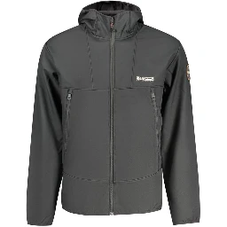 Black Polyester Shell Jacket