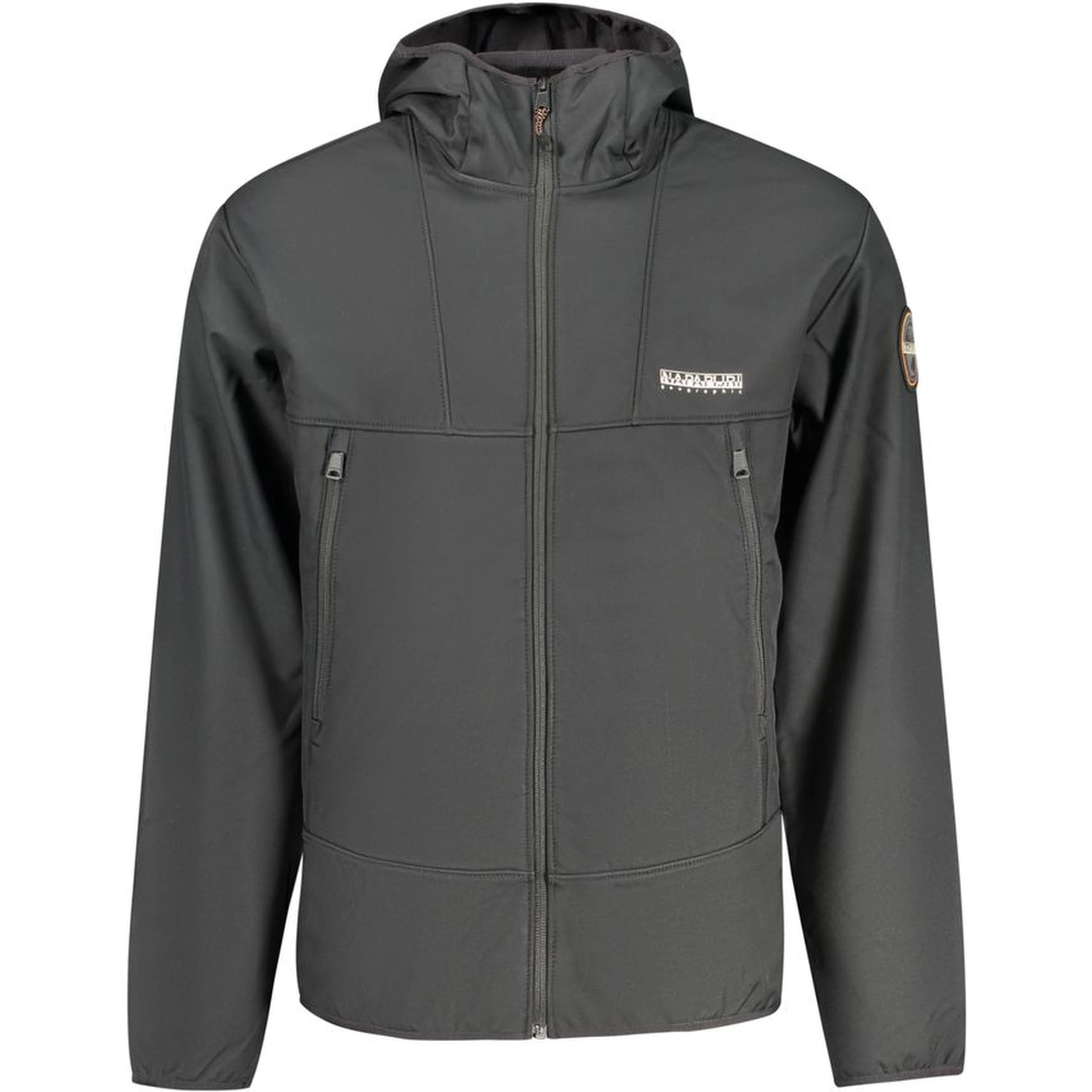 Black Polyester Shell Jacket