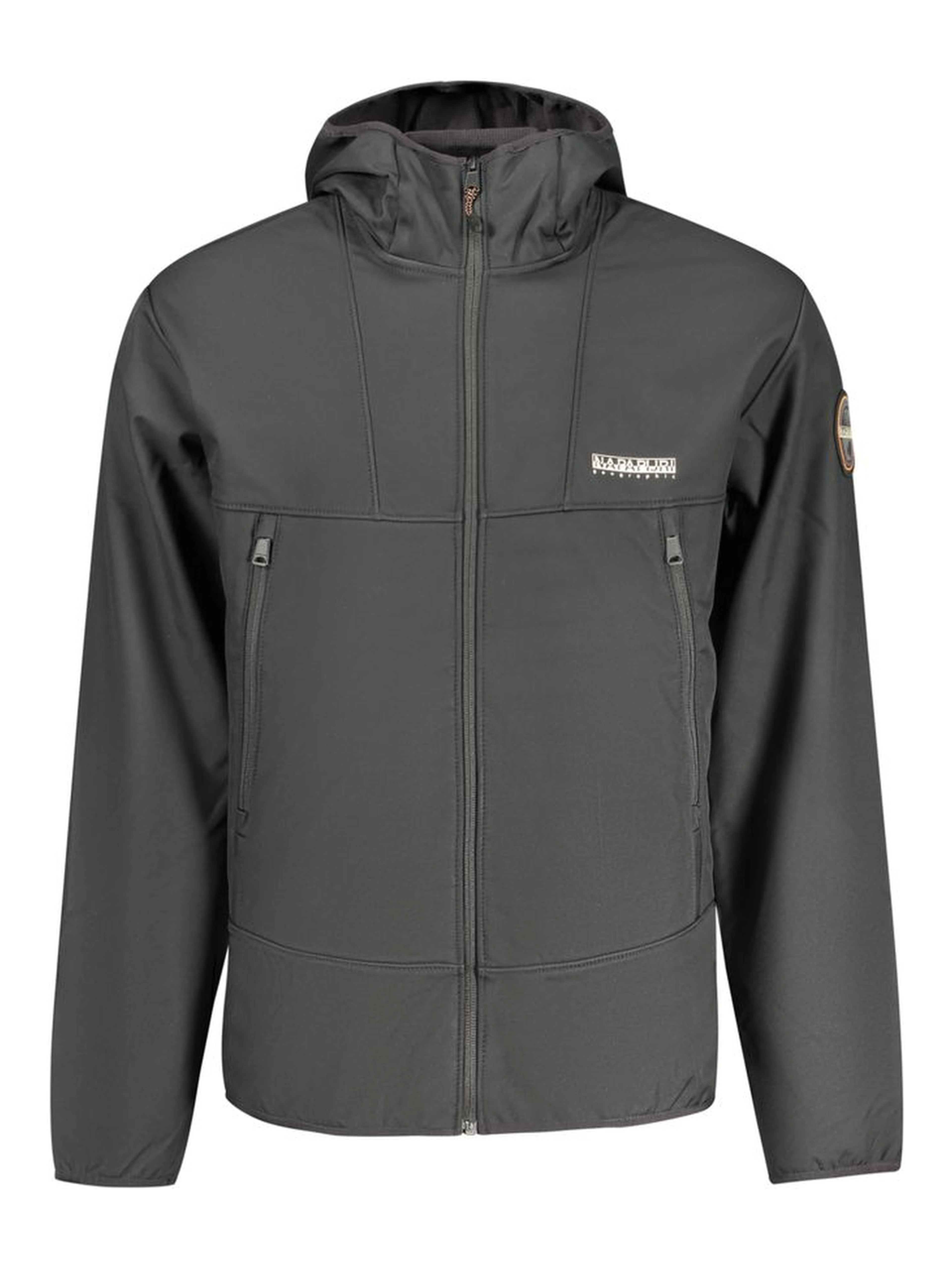 Black Polyester Shell Jacket