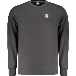 Black Cotton Mens Sweatshirt