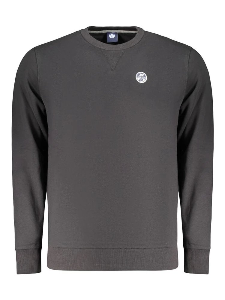 Black Cotton Mens Sweatshirt