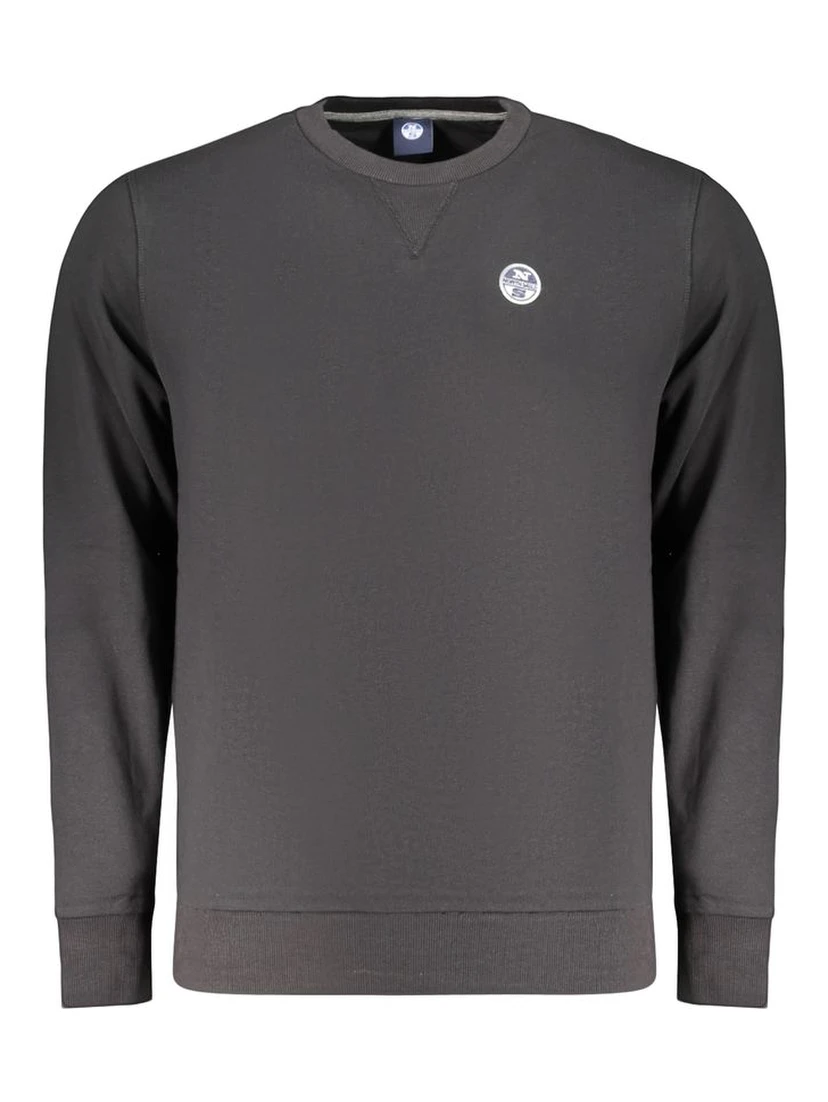 Black Cotton Mens Sweatshirt