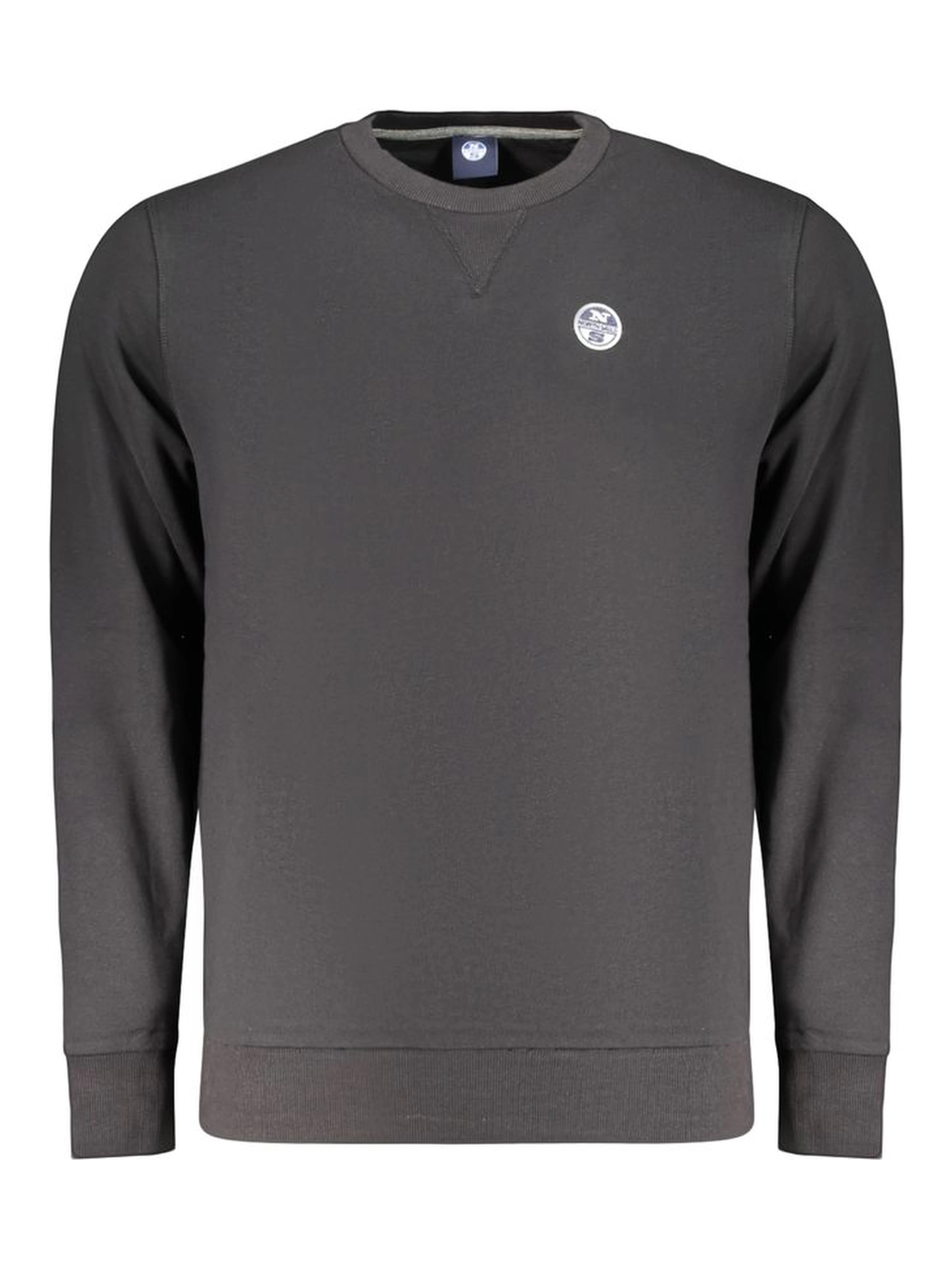 Black Cotton Mens Sweatshirt