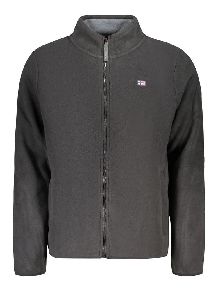 Black Polyester Men's Sweatshirt