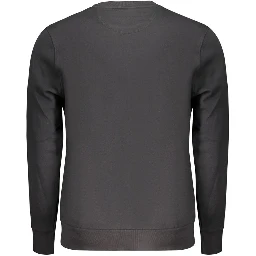 Black Cotton Mens Sweatshirt