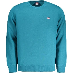Blue Cotton Men's Sweatshirt