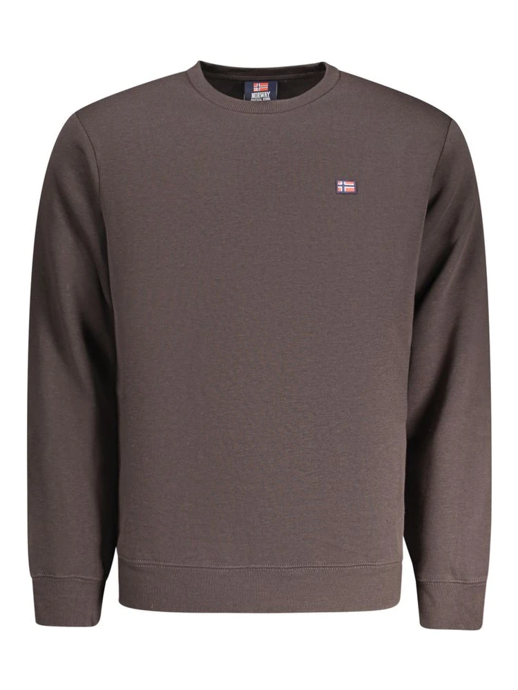 Brown Cotton Men's Sweatshirt