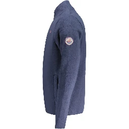 Blue Polyester Men's Sweatshirt