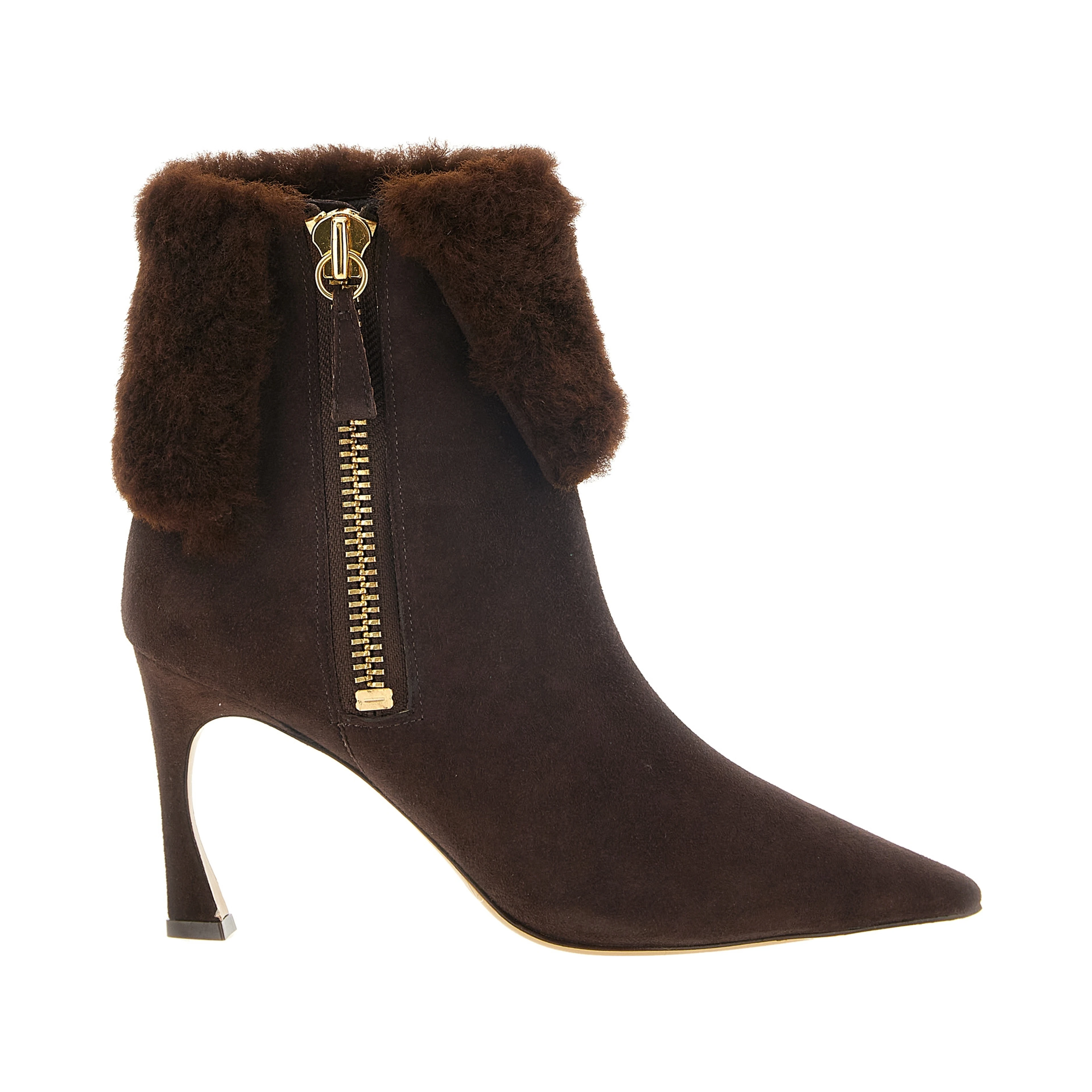 Brown Calfskin Ankle Boots