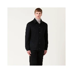 Black Wool Full-Length Jacket